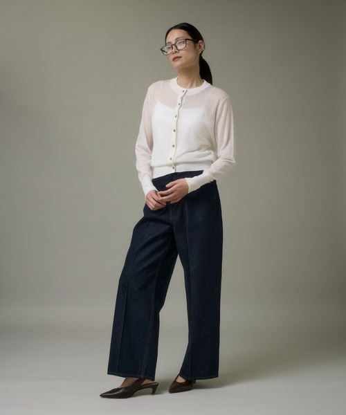 I.T.'S international（イッツインターナショナル）の「クルーネックニットカーディガン《Melty air wool》（カーディガン/ボレロ・レディース・ピンク/オフホワイト/ブルー/ブラック/グレー・フリー）」の12枚目の写真