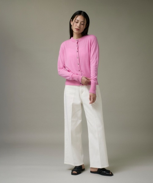 I.T.'S international（イッツインターナショナル）の「クルーネックニットカーディガン《Melty air wool》（カーディガン/ボレロ・レディース・ピンク/オフホワイト/ブルー/ブラック/グレー・フリー）」の16枚目の写真