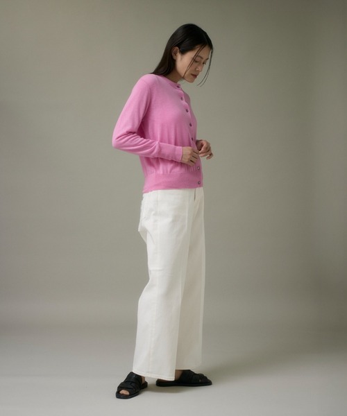 I.T.'S international（イッツインターナショナル）の「クルーネックニットカーディガン《Melty air wool》（カーディガン/ボレロ・レディース・ピンク/オフホワイト/ブルー/ブラック/グレー・フリー）」の17枚目の写真