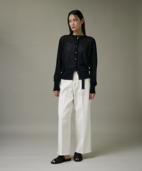 I.T.'S international（イッツインターナショナル）の「クルーネックニットカーディガン《Melty air wool》（カーディガン/ボレロ・レディース・ピンク/オフホワイト/ブルー/ブラック/グレー・フリー）」の19枚目の写真