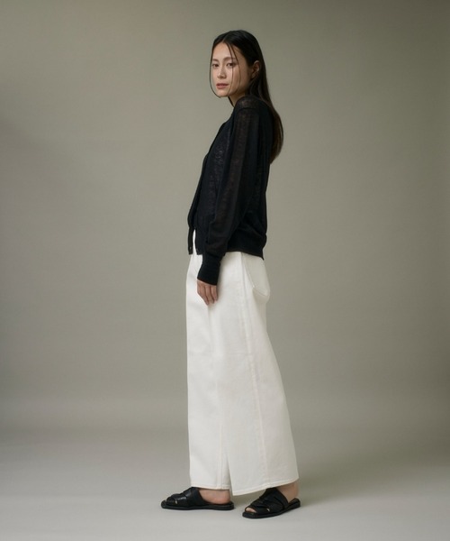 I.T.'S international（イッツインターナショナル）の「クルーネックニットカーディガン《Melty air wool》（カーディガン/ボレロ・レディース・ピンク/オフホワイト/ブルー/ブラック/グレー・フリー）」の21枚目の写真