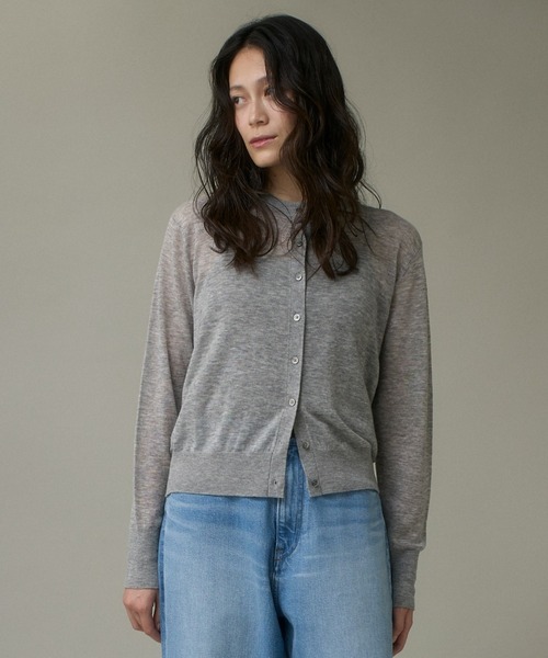 I.T.'S international（イッツインターナショナル）の「クルーネックニットカーディガン《Melty air wool》（カーディガン/ボレロ・レディース・ピンク/オフホワイト/ブルー/ブラック/グレー・フリー）」の22枚目の写真