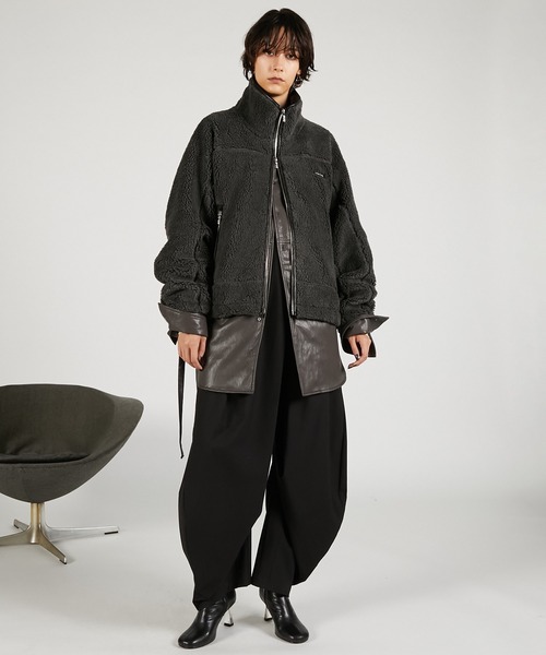 PRANK PROJECT（プランクプロジェクト）の「フリースジャケット / Fleece Jacket（ブルゾン・レディース・チャコールグレー/ブラック・FREE）」の3枚目の写真