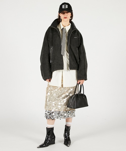 PRANK PROJECT（プランクプロジェクト）の「フリースジャケット / Fleece Jacket（ブルゾン・レディース・チャコールグレー/ブラック・FREE）」の16枚目の写真