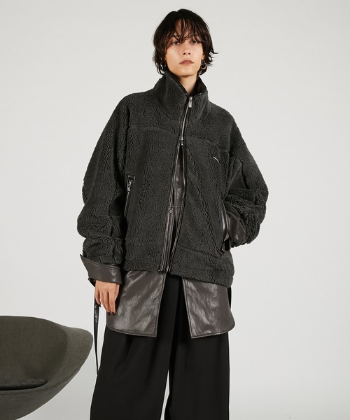 PRANK PROJECT（プランクプロジェクト）の「フリースジャケット / Fleece Jacket（ブルゾン・レディース・チャコールグレー/ブラック・FREE）」の19枚目の写真