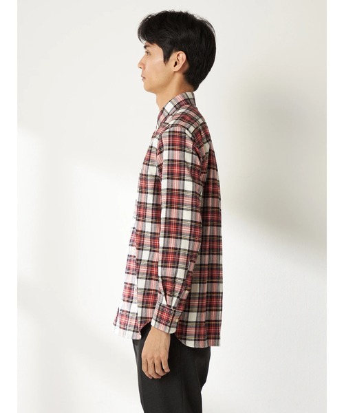 McGREGOR（マックレガー）の「微起毛杢チェック（シャツ/ブラウス・メンズ・レッド/グリーン/ネイビー・M/L/XL）」の5枚目の写真