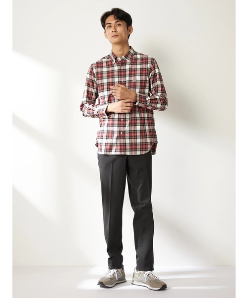 McGREGOR（マックレガー）の「微起毛杢チェック（シャツ/ブラウス・メンズ・レッド/グリーン/ネイビー・M/L/XL）」の7枚目の写真