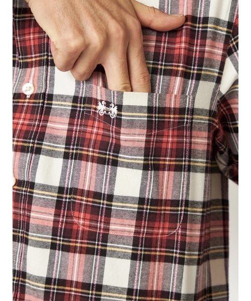 McGREGOR（マックレガー）の「微起毛杢チェック（シャツ/ブラウス・メンズ・レッド/グリーン/ネイビー・M/L/XL）」の10枚目の写真