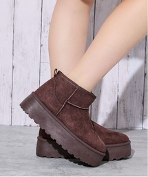 GORGE（ゴージ）の「《厚底×ショート丈》レディース フェイクムートンブーツ 裏ボア 防寒 冬（ブーツ）」