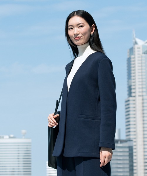 テックスウェット カラーレスジャケット ウィメンズ（ノーカラー