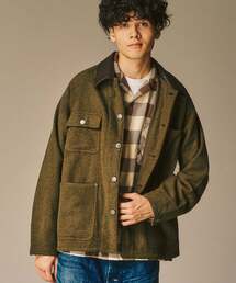 ÉDIFICE マスタードカバーオール パープル＆イエロー Purple & Yellow 配色ステッチカバーオール