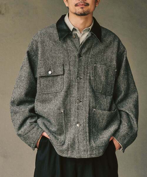 EDITION カバーオール M ウール 日本製 美品 別注】Dickies シェットランドウール カバーオール