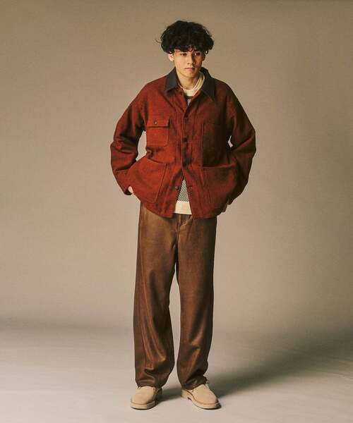 EDITION カバーオール M ウール 日本製 美品 ワークオブアートケンダイ WORK OF ART KENDAI ウールカバーオール 横