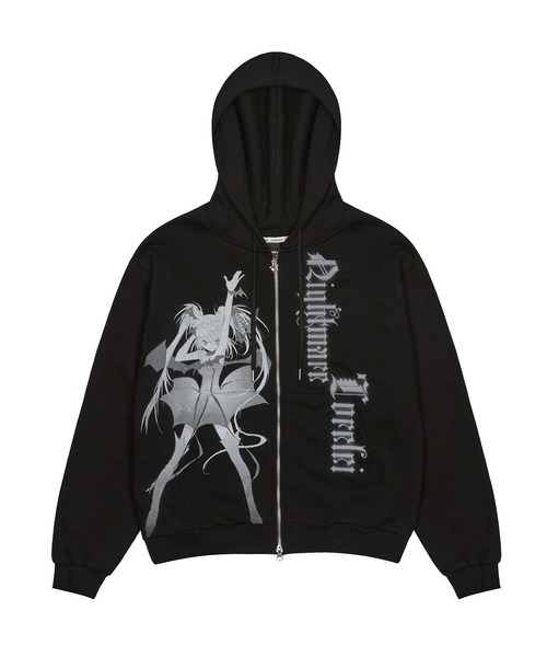 LUVISTRUE(ラヴイズトゥルー)の「SHUGO CHARA! HOOD ZIPUP(パーカー・レディース・ホワイト/ブラック・FREE)」の3枚目の写真