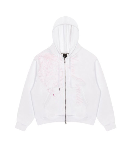 LUVISTRUE(ラヴイズトゥルー)の「SHUGO CHARA! HOOD ZIPUP(パーカー・レディース・ホワイト/ブラック・FREE)」の8枚目の写真