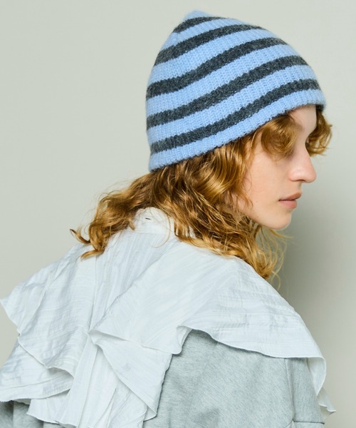 MAISON SPECIAL（メゾンスペシャル）の「Donguri Beanie / どんぐりビーニー（ニットキャップ/ビーニー・レディース・ブルー/グレー/ブラック/ピンク・FREE）」の3枚目の写真