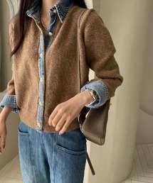 Diosfront（ディオスフロント）の「デニムドッキングニットカーディガン（カーディガン/ボレロ）」