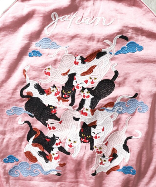 HOUSTON スカジャン(百猫)（スカジャン）｜HOUSTON（ヒューストン）の