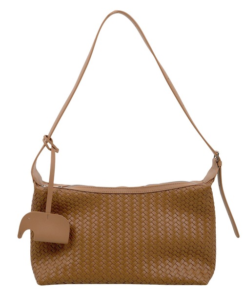 KOBE LETTUCE(コウベレタス)の「バッグチャーム付きメッシュバッグ(ショルダーバッグ・レディース・ブラウン/ブラック・F)」の11枚目の写真