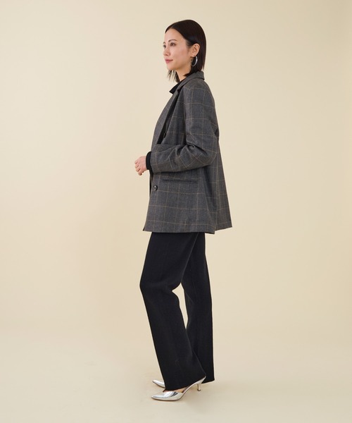 marmors（マルモア）の「【marmors】double tailored jacket（テーラードジャケット・レディース・ブラウン/チャコールグレー/マルチ・36）」の8枚目の写真