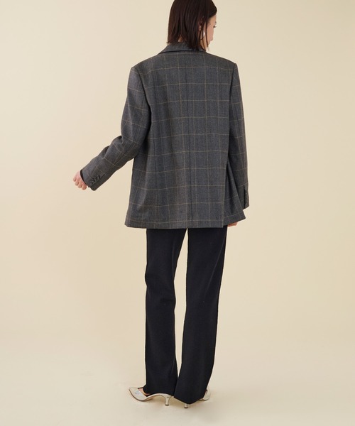 marmors（マルモア）の「【marmors】double tailored jacket（テーラードジャケット・レディース・ブラウン/チャコールグレー/マルチ・36）」の9枚目の写真