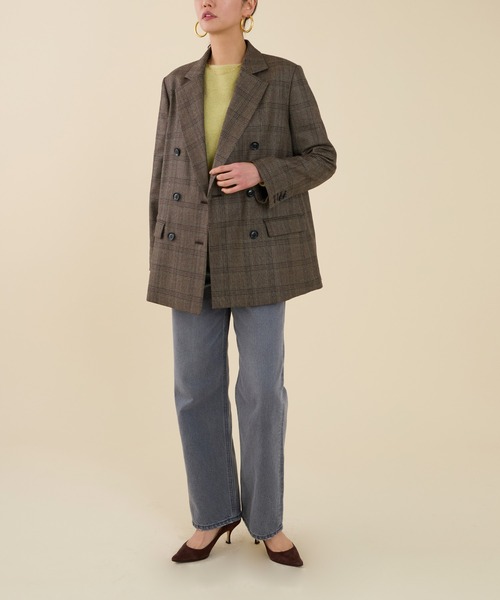 marmors（マルモア）の「【marmors】double tailored jacket（テーラードジャケット・レディース・ブラウン/チャコールグレー/マルチ・36）」の13枚目の写真