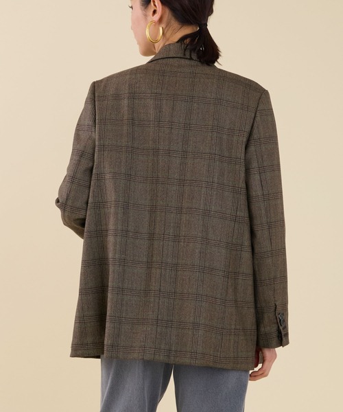 marmors（マルモア）の「【marmors】double tailored jacket（テーラードジャケット・レディース・ブラウン/チャコールグレー/マルチ・36）」の16枚目の写真