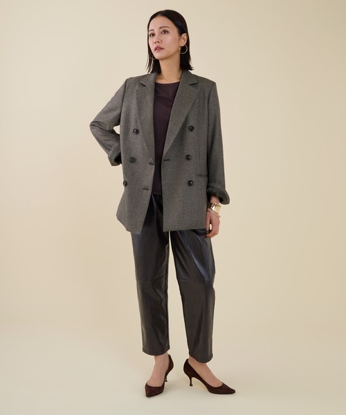 marmors（マルモア）の「【marmors】double tailored jacket（テーラードジャケット・レディース・ブラウン/チャコールグレー/マルチ・36）」の20枚目の写真