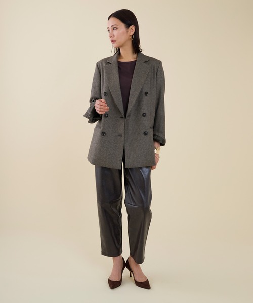 marmors（マルモア）の「【marmors】double tailored jacket（テーラードジャケット・レディース・ブラウン/チャコールグレー/マルチ・36）」の22枚目の写真