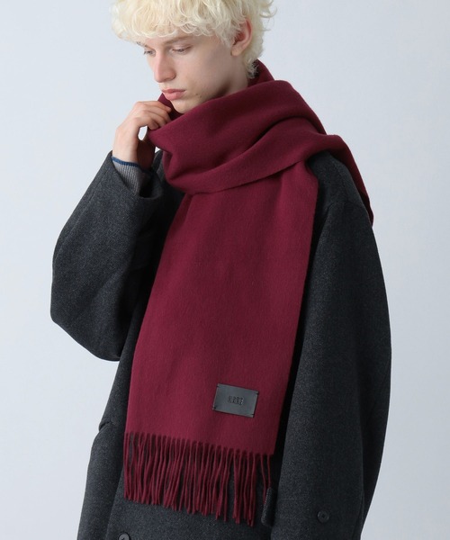 HARE（ハレ）の「カシミヤウールマフラー(HARE)（マフラー・メンズ・グレー/ブラック/レッド/ブルー・FREE）」の4枚目の写真