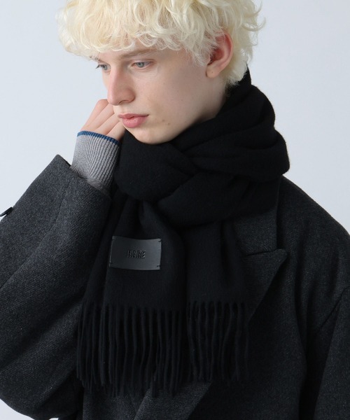HARE（ハレ）の「カシミヤウールマフラー(HARE)（マフラー・メンズ・グレー/ブラック/レッド/ブルー・FREE）」の6枚目の写真
