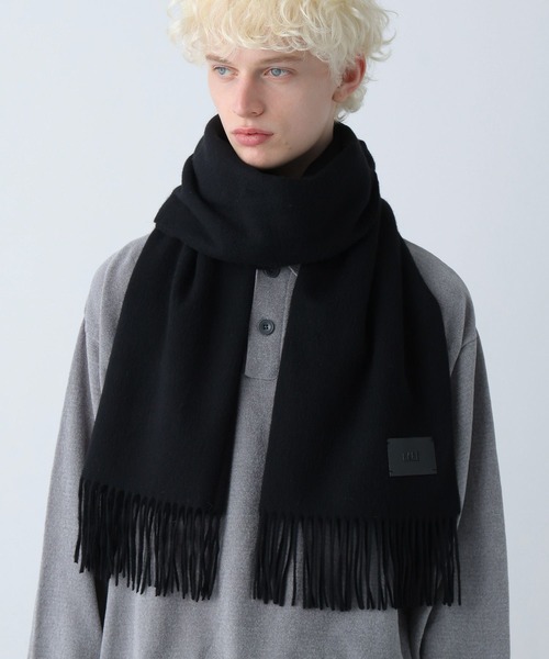 HARE（ハレ）の「カシミヤウールマフラー(HARE)（マフラー・メンズ・グレー/ブラック/レッド/ブルー・FREE）」の7枚目の写真