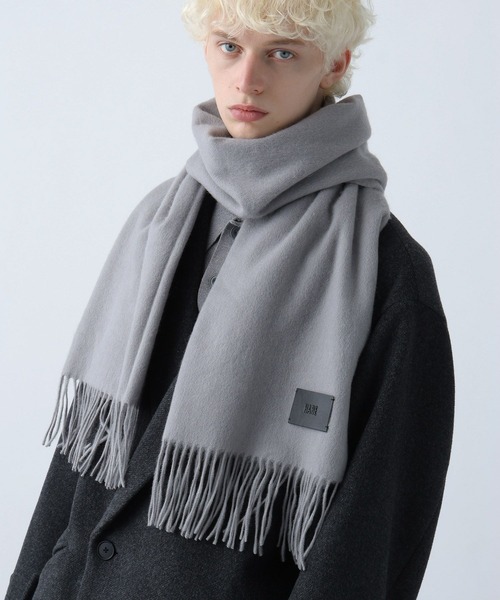 HARE（ハレ）の「カシミヤウールマフラー(HARE)（マフラー・メンズ・グレー/ブラック/レッド/ブルー・FREE）」の10枚目の写真