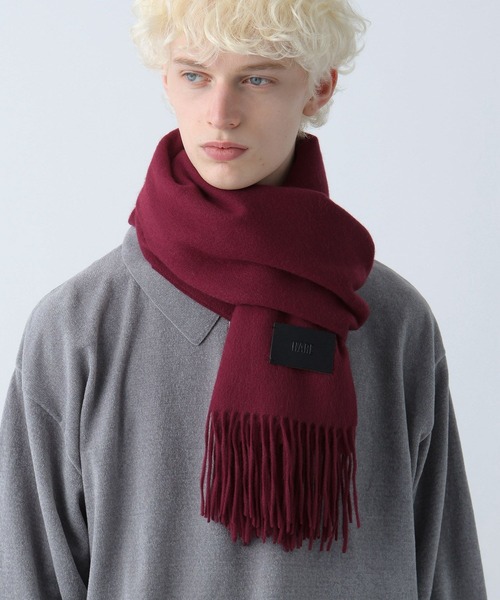 HARE（ハレ）の「カシミヤウールマフラー(HARE)（マフラー・メンズ・グレー/ブラック/レッド/ブルー・FREE）」の13枚目の写真