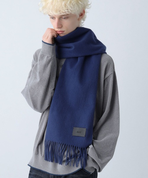 HARE（ハレ）の「カシミヤウールマフラー(HARE)（マフラー・メンズ・グレー/ブラック/レッド/ブルー・FREE）」の17枚目の写真