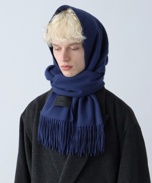 HARE（ハレ）の「カシミヤウールマフラー(HARE)（マフラー・メンズ・グレー/ブラック/レッド/ブルー・FREE）」の18枚目の写真