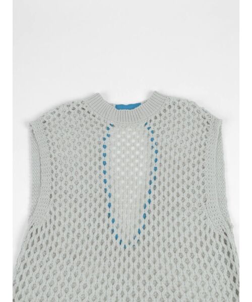 :ETHROF(イーサオブ)の「BACK OPEN MESH KNIT DRESS(ニット/セーター・レディース・ブラック/グレー・FREE)」の18枚目の写真
