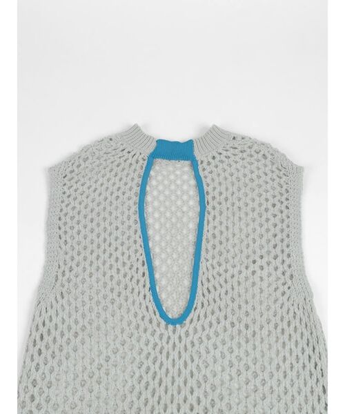 :ETHROF(イーサオブ)の「BACK OPEN MESH KNIT DRESS(ニット/セーター・レディース・ブラック/グレー・FREE)」の19枚目の写真