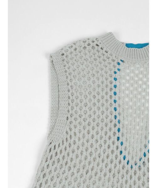 :ETHROF(イーサオブ)の「BACK OPEN MESH KNIT DRESS(ニット/セーター・レディース・ブラック/グレー・FREE)」の20枚目の写真