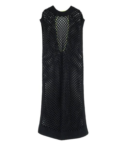 :ETHROF(イーサオブ)の「BACK OPEN MESH KNIT DRESS(ニット/セーター・レディース・ブラック/グレー・FREE)」の17枚目の写真