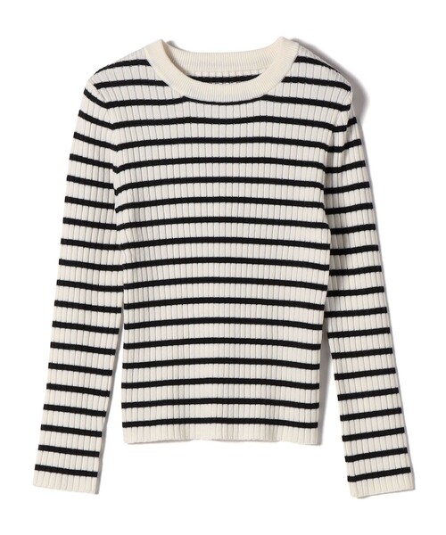 SHIPS Colors:〈手洗い可能〉ジップ ビスチェ × ボーダー ニット