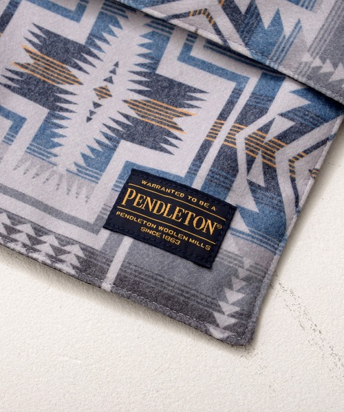 PENDLETON（ペンドルトン）の「PENDLETON ペンドルトン FLANNEL MUFFLER ネイティブパターン フランネル 中綿入り マフラー（マフラー・レディース・チャコール/ベージュ・FREE）」の9枚目の写真
