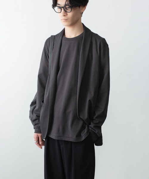 ATTACHMENT（アタッチメント）の「コットン ダブルフェイス スリムフィット S/S TEE / COTTON DOUBLE FACE SLIM FIT S/S TEE（Tシャツ/カットソー・メンズ・ダークグレー/ダークベージュ/ホワイト/ブラウン/ブラック・1/2/3）」の10枚目の写真
