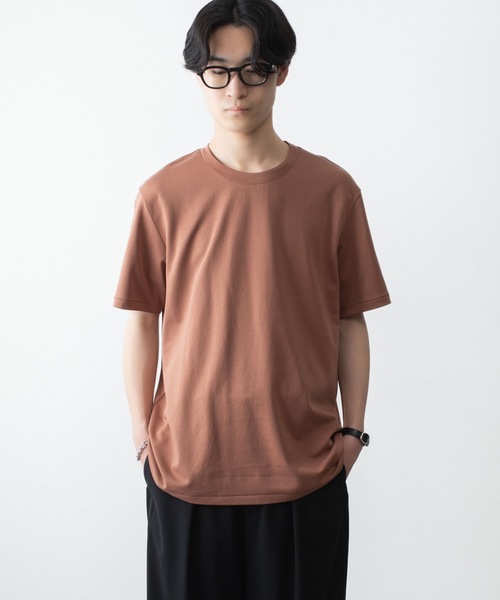 ATTACHMENT（アタッチメント）の「コットン ダブルフェイス スリムフィット S/S TEE / COTTON DOUBLE FACE SLIM FIT S/S TEE（Tシャツ/カットソー・メンズ・ダークグレー/ダークベージュ/ホワイト/ブラウン/ブラック・1/2/3）」の14枚目の写真