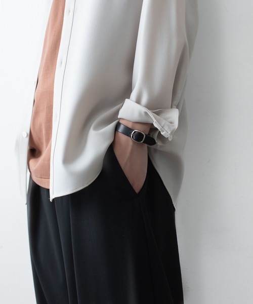 ATTACHMENT（アタッチメント）の「コットン ダブルフェイス スリムフィット S/S TEE / COTTON DOUBLE FACE SLIM FIT S/S TEE（Tシャツ/カットソー・メンズ・ダークグレー/ダークベージュ/ホワイト/ブラウン/ブラック・1/2/3）」の22枚目の写真