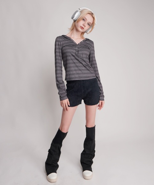 IMARI(イマリ)の「【 IMARI / イマリ 】 もこもこ フェイクファー ショート ニット パンツ #(その他パンツ・レディース・ブラック/ホワイト・FREE)」の10枚目の写真