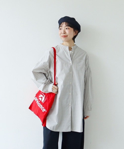 PAR ICI（パーリッシィ）の「【WEB限定カラー】オーガニックマグワッシャー ロング丈シャツ（シャツ/ブラウス・レディース・ネイビー/サックスブルー/ホワイト/グレー・FREE）」の3枚目の写真