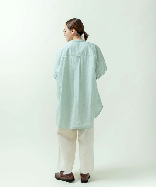 PAR ICI（パーリッシィ）の「【WEB限定カラー】オーガニックマグワッシャー ロング丈シャツ（シャツ/ブラウス・レディース・ネイビー/サックスブルー/ホワイト/グレー・FREE）」の15枚目の写真