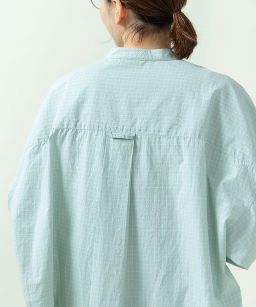 PAR ICI（パーリッシィ）の「【WEB限定カラー】オーガニックマグワッシャー ロング丈シャツ（シャツ/ブラウス・レディース・ネイビー/サックスブルー/ホワイト/グレー・FREE）」の9枚目の写真