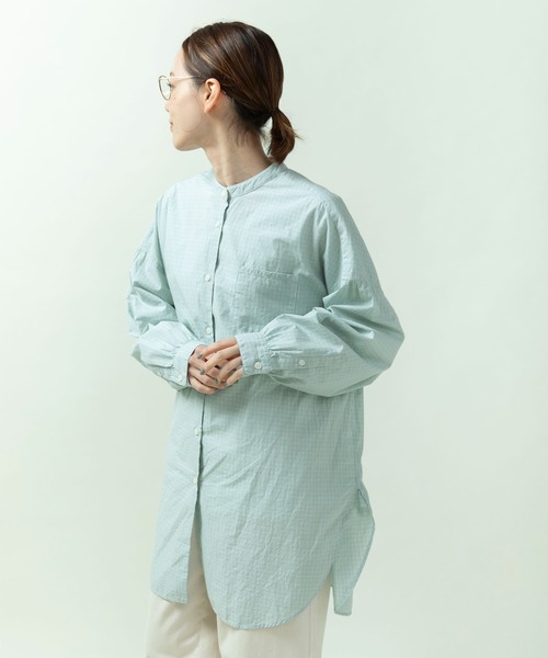 PAR ICI（パーリッシィ）の「【WEB限定カラー】オーガニックマグワッシャー ロング丈シャツ（シャツ/ブラウス・レディース・ネイビー/サックスブルー/ホワイト/グレー・FREE）」の11枚目の写真